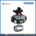 Vacuum stainless steel ball valve with pneumatic actuator